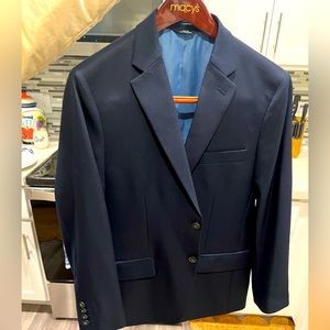Navy Sports Coat. 40 Slim Fit. Haggar Brand. Men. Blazer.